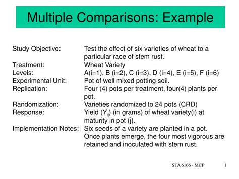 PPT - Multiple Comparisons: Example PowerPoint Presentation, free ...