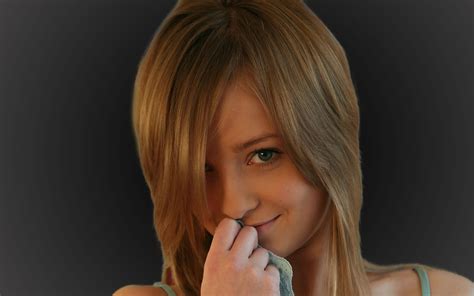 Model Woman Girl Blonde Stare Face Blue Eyes Wallpaper