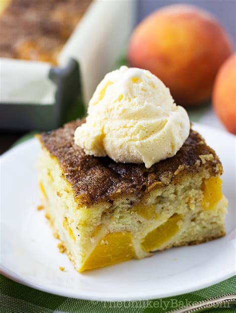 Sour Cream Peach Cake Made With Fresh Peaches The Unlikely Baker