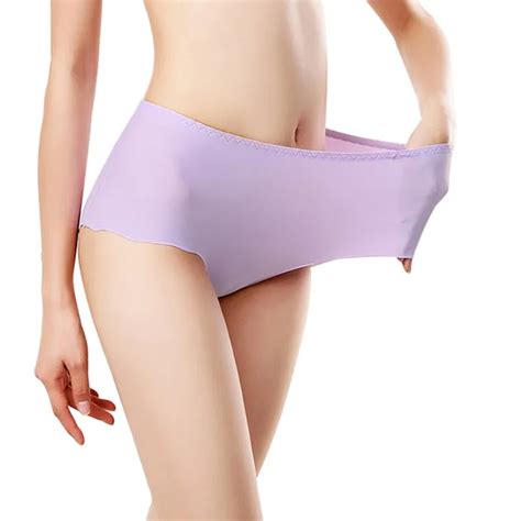 S 3xl Plus Size Panties High Elastic Cotton Seamless Briefs Underwear Women Intimates Low Waist