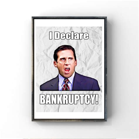 Framed The Office Michael Scott I Declare Bankruptcy Dunder Mifflin