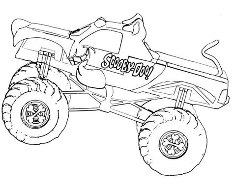Hot wheels pick up truck coloring sheet. Free Printable Monster Jam Coloring Pages Scooby Doo ...