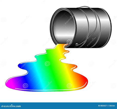 Rainbow Spill Stock Illustration Illustration Of Puddle 882657