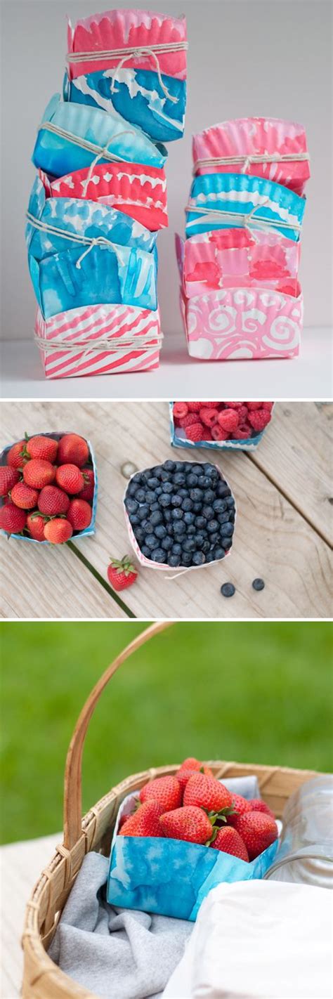 Diy Paper Plate Berry Baskets Paper Plates Paper Plate