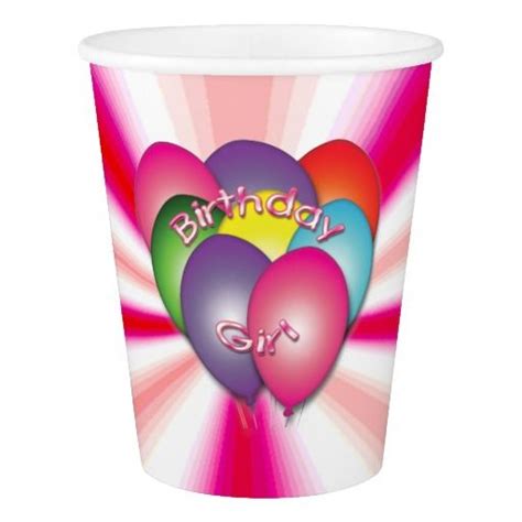 birthday girl balloons pink party cups party cups girl birthday pink parties