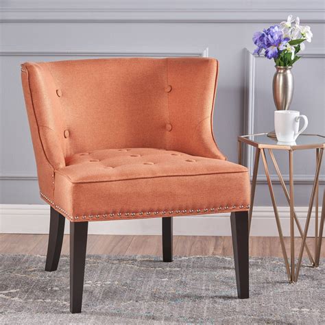 Adelina Contemporary Upholstered Accent Chair With Nailhead Trim In