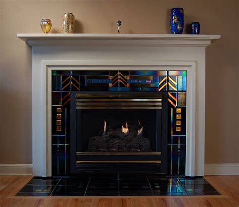 Electric Fireplace Tile Glass Tile Fireplace White Brick Fireplace