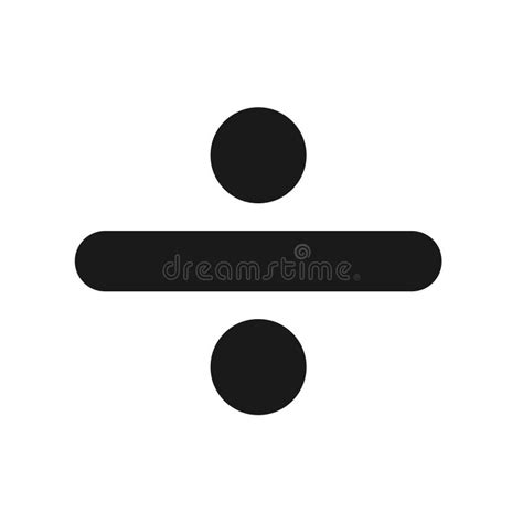 Division Vector Icon Isolated On Transparent Background Linear Stock