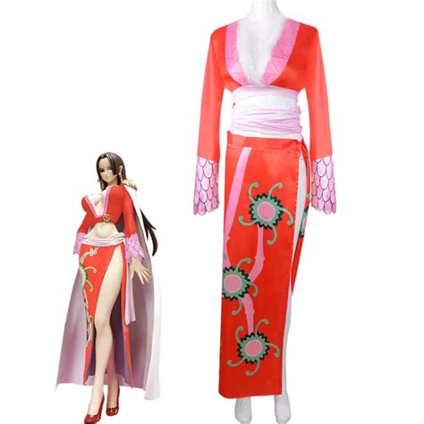 one piece cosplay boa hancock costume sexy empire red kimono dress 43 23 picclick