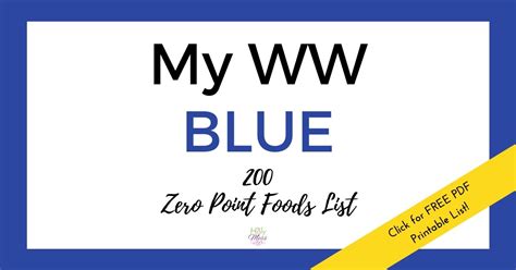 We did not find results for: My WW Blue 200 Zero Point Foods List - Free Printable PDF ...
