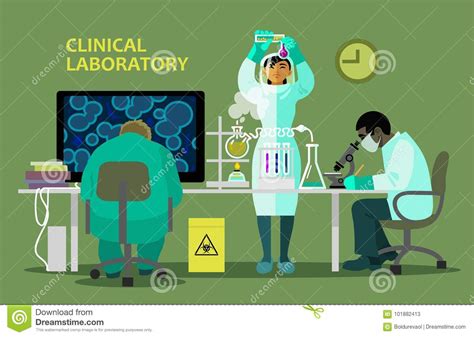 Scientists In Medical Laboratory Doing Research Stock Vector