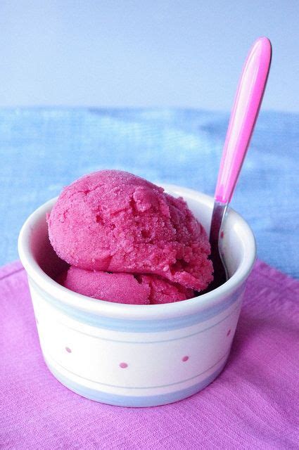 Raspberry Sorbet Recipe Raspberry Sorbet Homemade Ice Cream Ice Cream