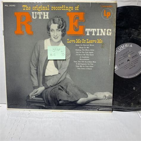 Ruth Etting Love Me Or Leave Me - Ruth Etting Original Recordings Love Me or Leave Me ML 5050 VG+/VG+