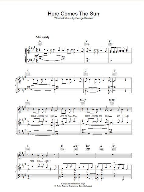 G here comes the sun. Here Comes The Sun | Sheet Music Direct