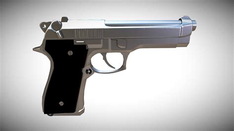 Pistol High Poly Download Free 3d Model By Pieter Ferreira