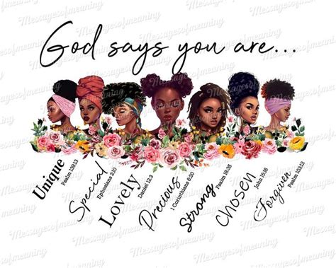 God Says You Are Black Women Png Black Women Strong Black Etsy