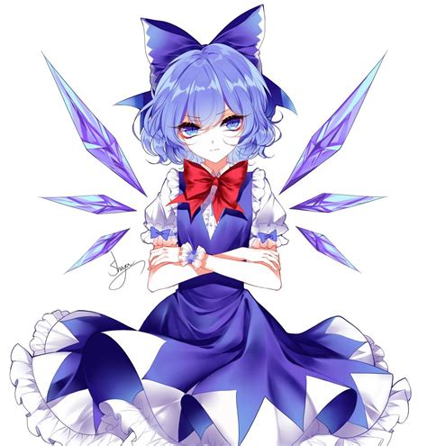 Touhou Project Cirno Shrine Maiden Projects Anime Art Log