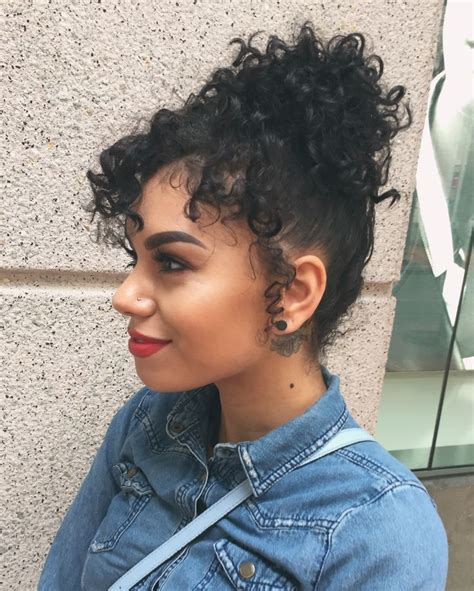 These hairstyles are so cute and will spice up any. Curly updo, curly hair 3A & 3B hair Instagram @the ...