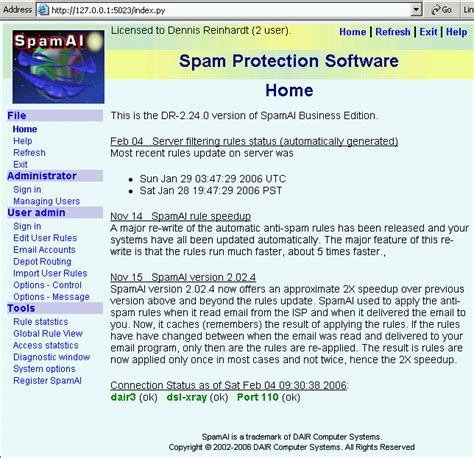 Filegets Spamai Anti Spam Filter Software Screenshot Spamai 40 Introduces 100 Spam Rejection