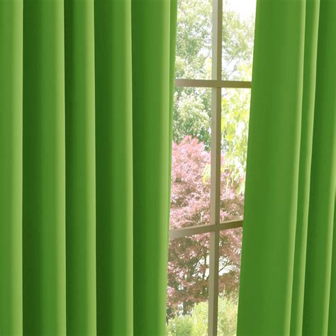 Solid pink curtains against a pink wall can prove to be a little too much, even for those who love the colour. Best Home Fashion, Inc. Apple Green Blackout Curtain ...