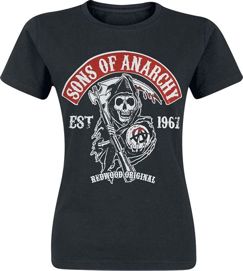 Sons Of Anarchy Redwood Original Women T Shirt Black S 100 Cotton