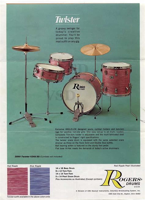 1967 Rogers Catalogue Rogers Drums Vintage Drums Drums