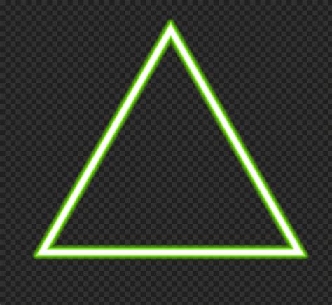 Hd Green Glowing Triangle Neon Png Citypng