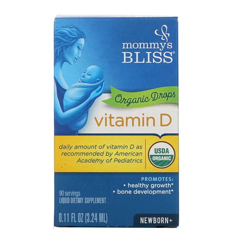 Vitamin D Organic Drops Newborn 011 Fl Oz 324 Ml Ebay