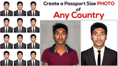 The above image is a sample of passport photo size. How to Create a Passport Size Photo | Change Shirt and use ...