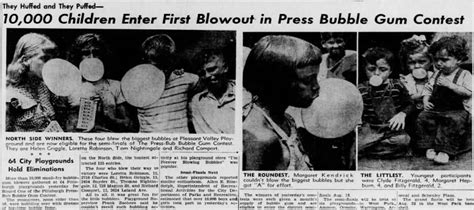Bubble Blowing Contest August 1947 ™
