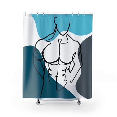 Nude Male Shower Curtain Etsy