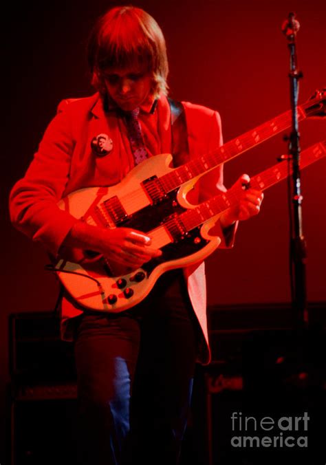 Alex Lifeson Of Rush With White Gibson Double Neck Oakland Ca