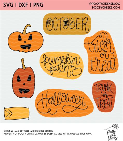 October Halloween Planner Stickers Free Svg Dxf Png