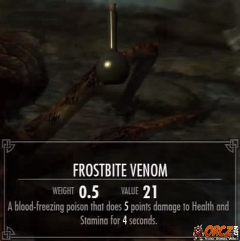 Skyrim Frostbite Venom The Video Games Wiki