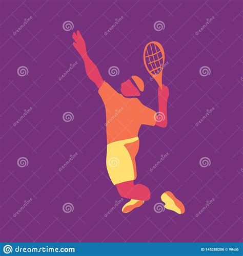 Some of these were modified by me to fit into my better tennis courts collection. Modern Vector Illustration Of A Player Tennis On The Court ...