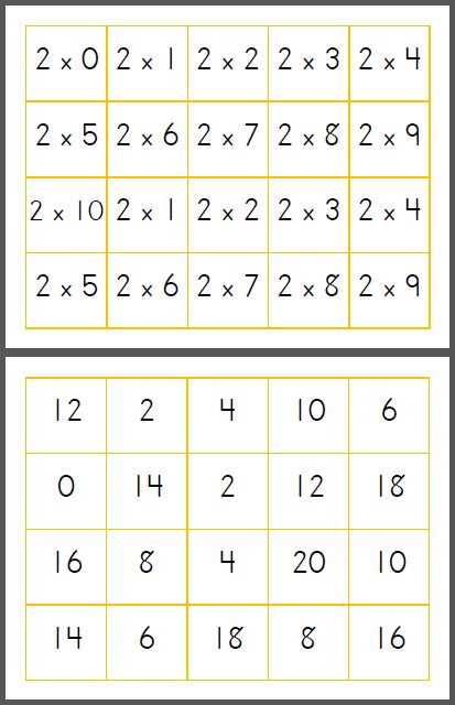 Printable Multiplication Match Game Mamas Learning Corner Math