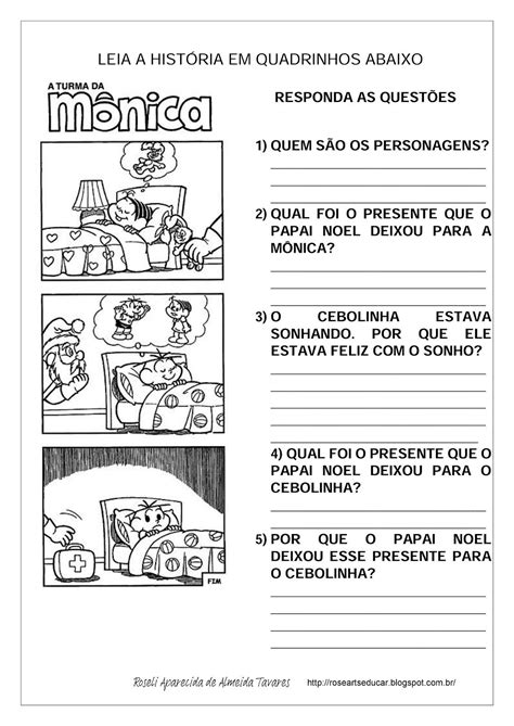 Histórias Em Quadrinhos Para Imprimir