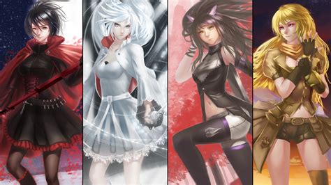 Download Yang Xiao Long Blake Belladonna Weiss Schnee Anime Rwby Hd Wallpaper