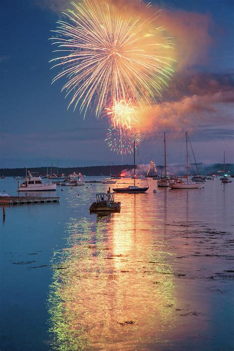 Fireworks At Boothbay Harbor Photograph By Darylann Leonard Photography