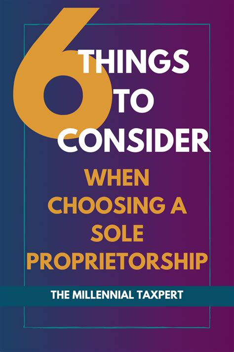 Learn more about sole proprietorship taxes, advantages, and risks. Choosing a Sole Proprietorship | 6 Things to Consider ...