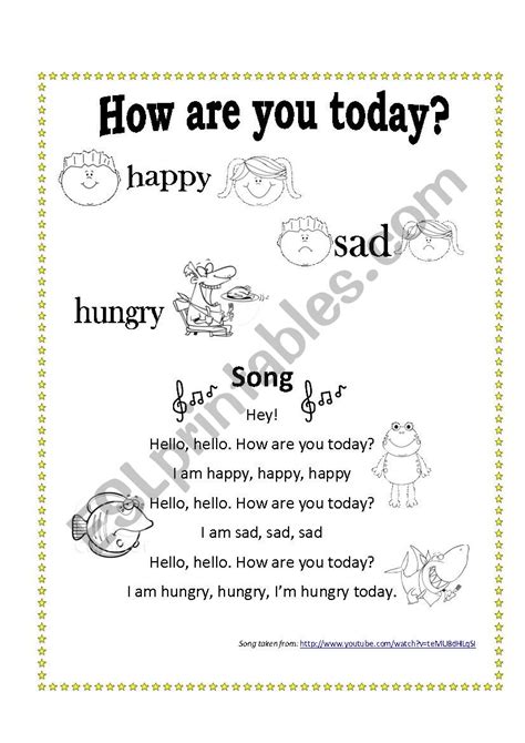 How Are You Today Esl Worksheet By Sandrami60