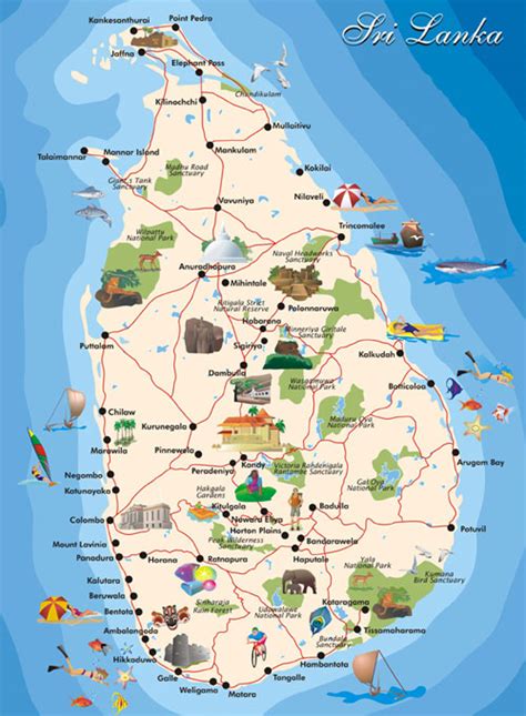 Galle Sri Lanka Map Islands With Names