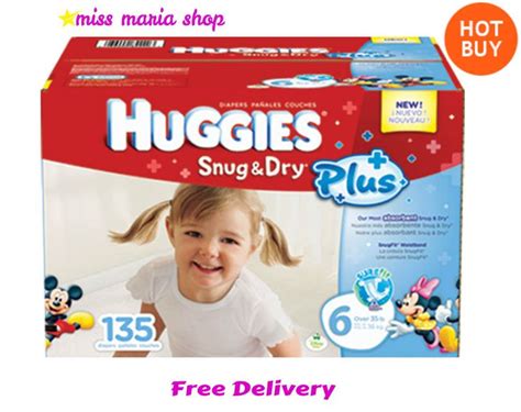 Huggies Size 1 Nappies 4 6kg 9 14 Lbs 156 Snug And Dry Plus Protection