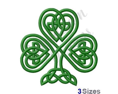 Celtic Knot Shamrock Machine Embroidery Design Embroidery Etsy
