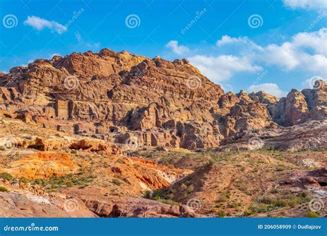Petra Valley In Jordan Stock Image Image Of Unesco 206058909