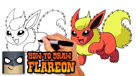 How To Draw Flareon Pokemon Easy Cartoon Drawings Pokemon Drawings