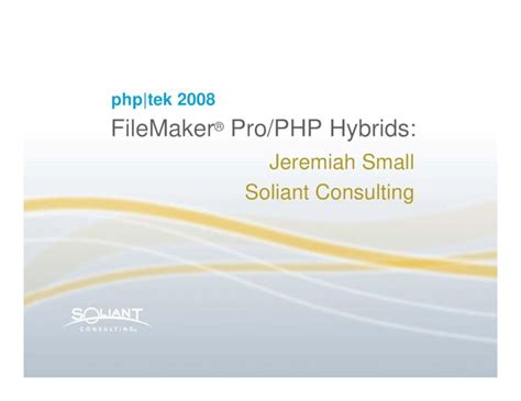 Pdf Phptek 2008 Prophp Hybrids Filemaker · Session Map