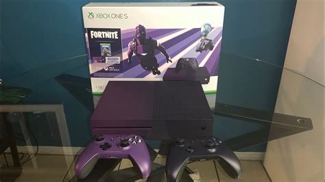 Xbox One S Fortnite Purple Special Edition Unboxing Youtube
