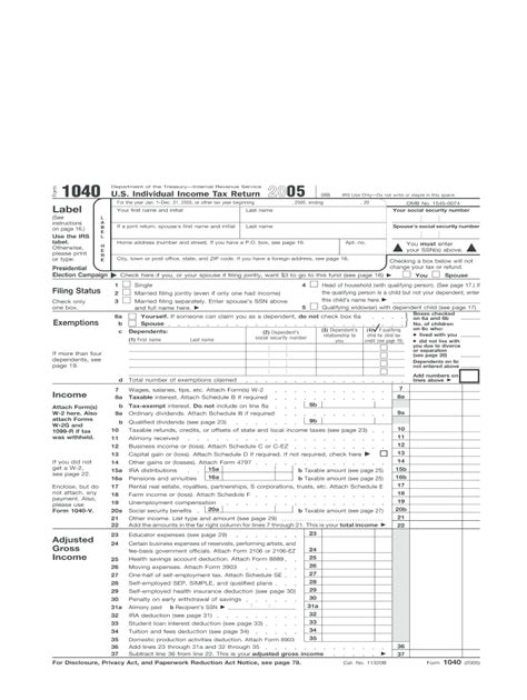 Irs Form 1040 2023 Printable Forms Free Online