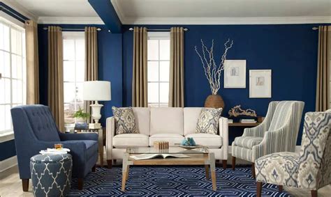 Navy Blue And Gray Living Room Decor